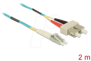 DELOCK 86565 - Kabel LWL LC/SC OM3 50/125µ  2m