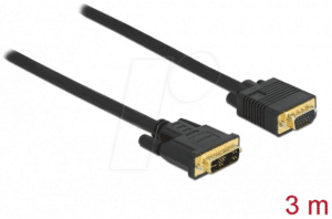 DELOCK 86750 - Kabel DVI 12+5 Stecker zu VGA Stecker 3 m