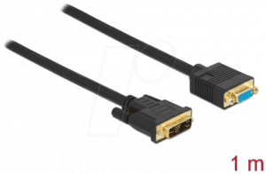 DELOCK 86752 - Kabel DVI 12+5 Stecker zu VGA Buchse 1 m