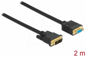 DELOCK 86753 - Kabel DVI 12+5 Stecker zu VGA Buchse 2 m