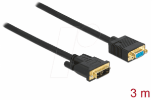 DELOCK 86754 - Kabel DVI 12+5 Stecker zu VGA Buchse 3 m
