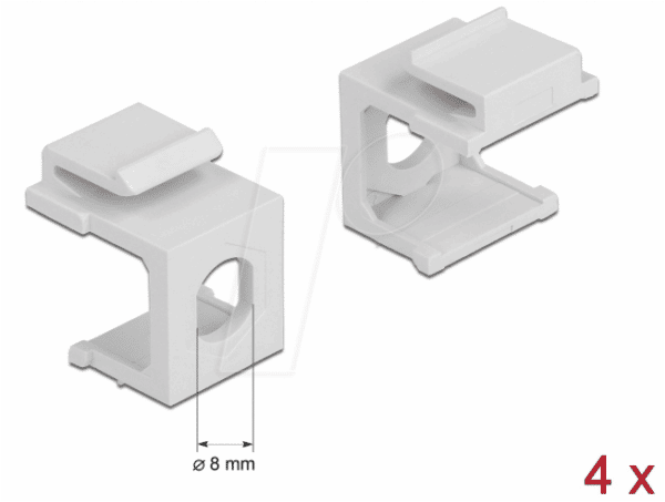 DELOCK 86819 - Keystone Abdeckung weiß mit 8