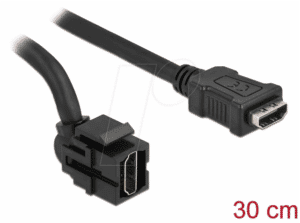 DELOCK 86854 - Keystone Modul HDMI Buchse 250° > Buchse mit Kabel