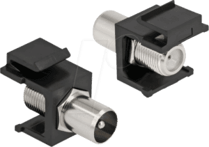 DELOCK 86857 - Keystone Modul IEC Stecker > F Buchse schwarz