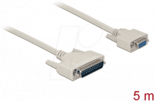 DELOCK 86876 - Serielles Kabel D-Sub 25 Stecker zu D-Sub 9 Buchse 5 m