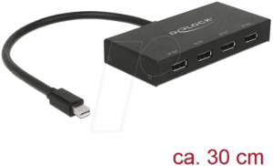 DELOCK 87693 - Splitter DisplayPort 1.2  >  4 x DisplayPort out 4K