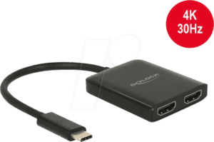 DELOCK 87719 - Splitter USB Type-C Stecker > 2x HDMI Buchse DP-Alt Mode