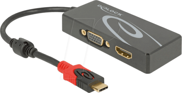 DELOCK 87730 - USB Type-C Stecker > HDMI / VGA Buchse DP-Alt Mode