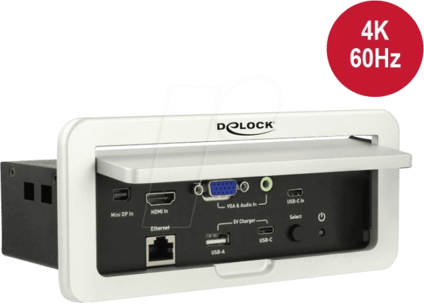 DELOCK 87733 - Multi-AV zu HDMI Konverter 4K 60 Hz für Tischeinbau
