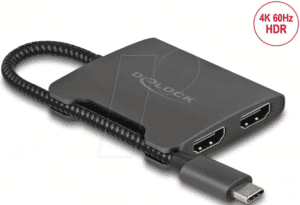 DELOCK 87778 - USB-C auf 2x HDMI Splitter