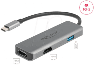 DELOCK 87780 - Adapter USB C  > 2x HDMI