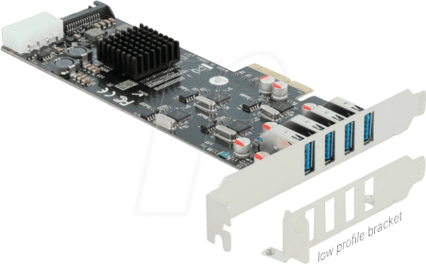 DELOCK 89008 - PCIe x4 > 4 x extern USB 3.0 Typ-A