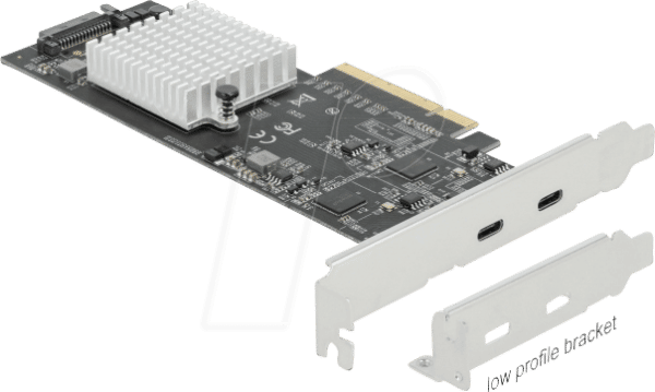 DELOCK 89009 - PCIe x8 > 2 x extern USB 3.2 Typ-C