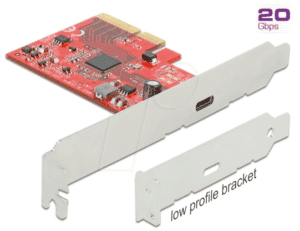 DELOCK 89035 - PCIe x4 > 1 x extern USB 3.2 Type-C