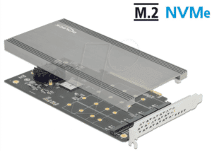 DELOCK 89044 - PCIe x16 > 4x intern NVMe M.2 Key M