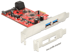 DELOCK 89389 - PCIe x1 SATA 6Gb/s 2x SATA + 2x USB 3.0