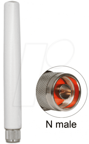 DELOCK 89638 - 433 MHz Antenne N Stecker 1 dBi omnidirektional starr outdoor