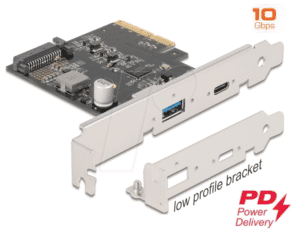 DELOCK 90011 - PCIe x4 > 1 x extern USB 3.1 C (Daten+PD)