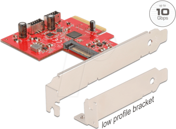 DELOCK 90058 - PCle x 2 > 2 x intern USB 3.1 Key A 20 Pin