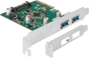 DELOCK 90298 - PCI Express x4 Karte > 2x extern USB 3.1 Gen 2 Typ-A Buchse