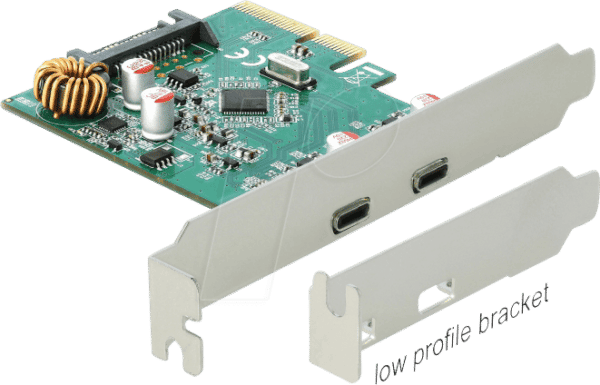 DELOCK 90397 - PCI Express x4 Karte zu 2 x ext USB 10 Gbps USB Type-C Buchse
