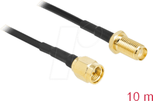 DELOCK 90429 - SMA Stecker zu SMA Buchse LMR/CFD100 10 m