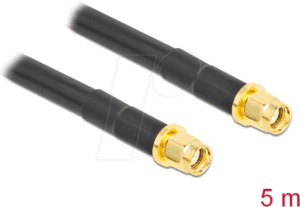 DELOCK 90455 - RP-SMA Stecker zu RP-SMA Stecker LMR/CFD300 5 m