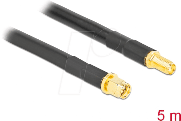 DELOCK 90460 - SMA Stecker zu SMA Buchse LMR/CFD300 5 m