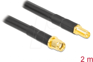 DELOCK 90464 - RP-SMA Stecker zu RP-SMA Buchse LMR/CFD300 2 m