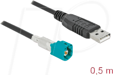 DELOCK 90489 - KFZ - HSD Z Stecker auf USB A Stecker