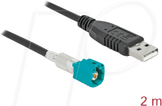 DELOCK 90491 - KFZ - HSD Z Stecker auf USB A Stecker