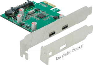 DELOCK 90493 - PCIe x1 > 2 x extern USB 3.0 Type-C