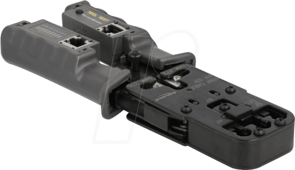 DELOCK 90511 - Crimpzange mit Netzwerktester RJ45 / RJ12 / RJ11 / RJ10