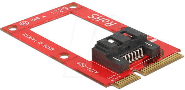 DELOCK 95240 - Konverter mSATA > 1 x SATA 7 Pin Buchse