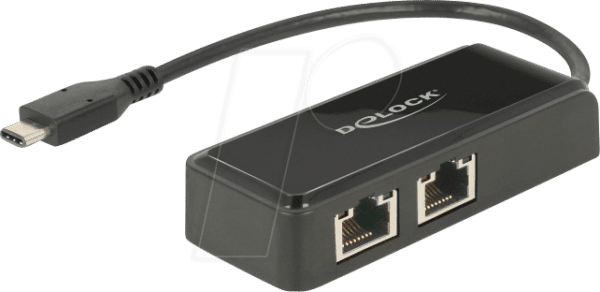 DELOCK 63927 - Adapter USB 3.0 Type-C > 2 x RJ45