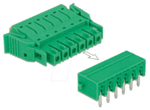 DELOCK 65956 - Terminalblock 6 Pin horizontal