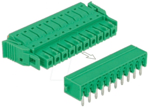 DELOCK 65960 - Terminalblock 10 Pin horizontal