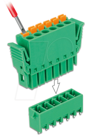 DELOCK 65972 - Terminalblock 6 Pin vertikal