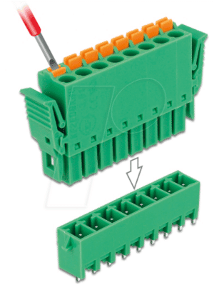 DELOCK 65974 - Terminalblock 8 Pin vertikal