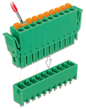 DELOCK 65976 - Terminalblock 10 Pin vertikal