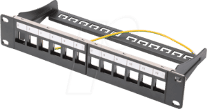 DIGITUS DN91420 - 10'' Patchpanel für 12x Keystone Module