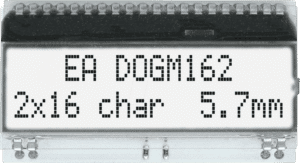 EA DOGM162W-A - LCD-Textmodul