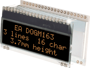 EA DOGM163S-A - LCD-Textmodul