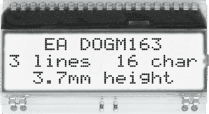 EA DOGM163W-A - LCD-Textmodul