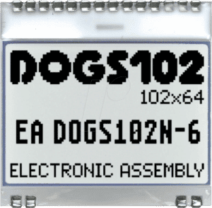 EA DOGS102N-6 - LCD-Grafikmodul mit Display-RAM
