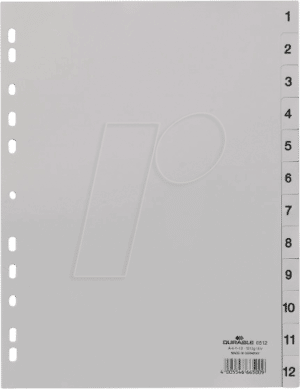 KREG A4 1-12 - Kunststoffregister A4 (1-12)