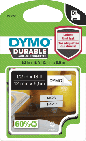DYMO D1 1978364 - DYMO D1 Vinylband 12 mm