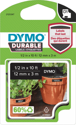 DYMO D1 1978365 - DYMO D1 Vinylband 12 mm