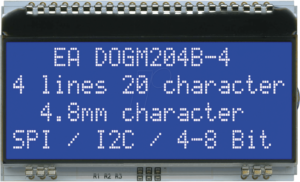EA DOGM204B-A - LCD-Textmodul