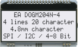 EA DOGM204N-A - LCD-Textmodul